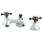 Kingston Brass NS4463BX 8" Widespread Bathroom Faucet, Chrome/Black Stainless Steel NS4463BX - alternate 1